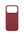UNIQ Lino Cranberry Red hybrid silicone case for iPhone 18 Pro with microfiber lining, raised camera bezel, HapticCore Camera Control and MagClick compatibility in Qatar