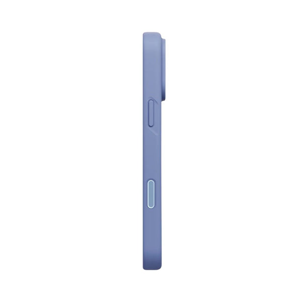 UNIQ Lino Pebble Blue hybrid silicone case for iPhone 18 Pro Max with microfiber lining, raised camera bezel, HapticCore Camera Control and MagClick compatibility in Qatar