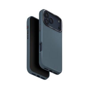 Uniq Lyden Ash Blue iPhone 17 Pro Max vegan leather case with aluminum camera bezel Qatar