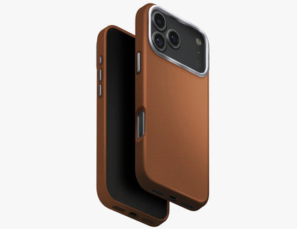 Uniq Lyden Sleek Vegan Leatherette Case with Aluminium Accents for iPhone 17 Pro & Pro Max, MagClick wireless charging compatible, durable and stylish