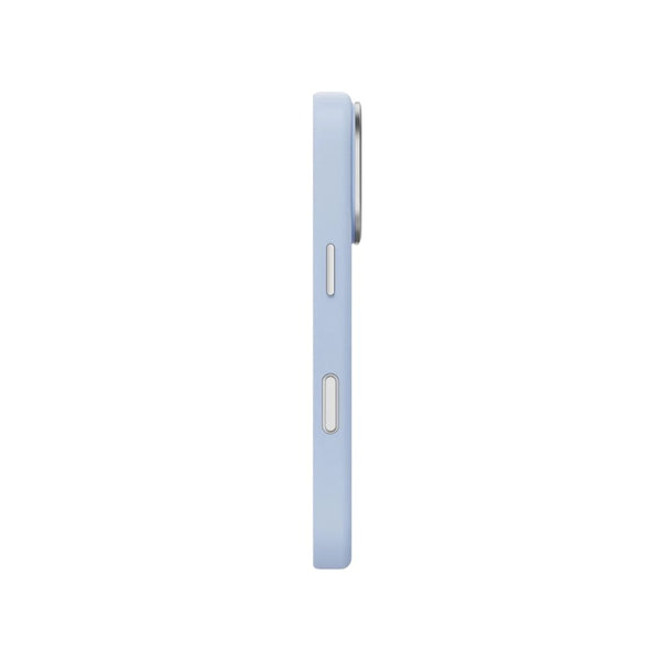 UNIQ Lyden Frost Blue vegan leather case for iPhone 18 Pro with aluminium accents and MagClick™ compatibility in Qatar