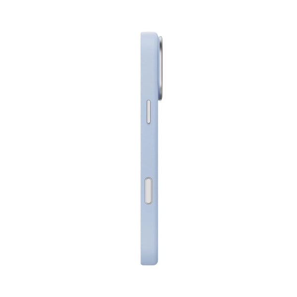 UNIQ Lyden Frost Blue vegan leather case for iPhone 18 Pro Max with aluminium accents and MagClick™ compatibility in Qatar