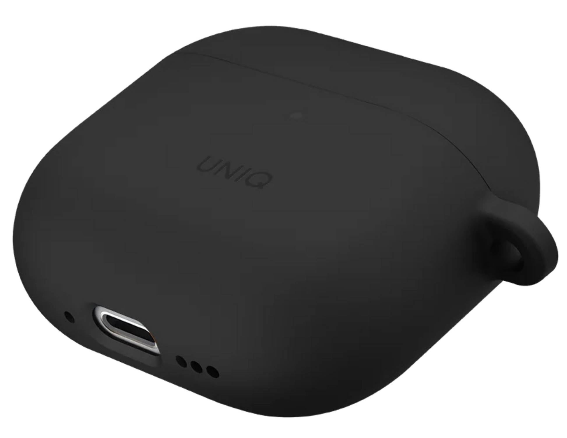 Uniq Nexo case showing precise cutout for AirPods built-in speaker.