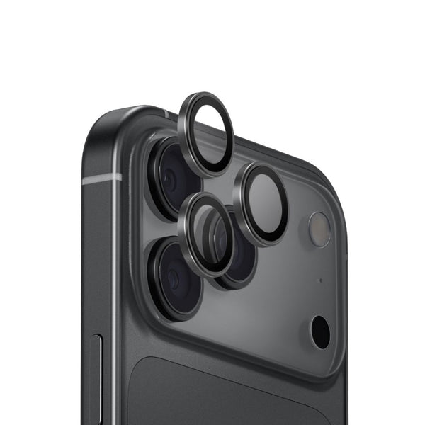 Uniq Optix Aluguard 9H camera lens protector for iPhone 18 Pro Graphite Black Qatar