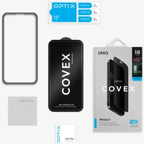 UNIQ Optix Covex Privacy DX2 9H Tempered Glass Screen Protector for iPhone 18 Pro Qatar