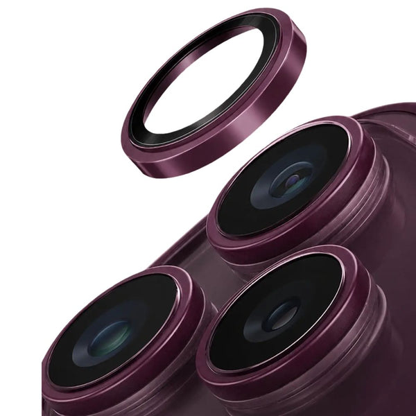 Uniq Optix Prime Burgundy Chrome sapphire camera lens protector for iPhone 18 Pro and Pro Max with IP68 protection Qatar