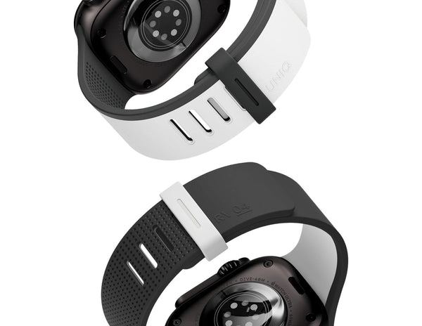 UNIQ Revix IV reversible magnetic Apple Watch band for 49 to 44mm with dual-color design.