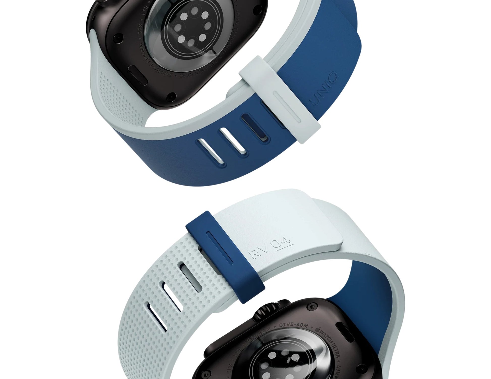 UNIQ Revix IV reversible magnetic Apple Watch band for 49 to 44mm with dual-color design.