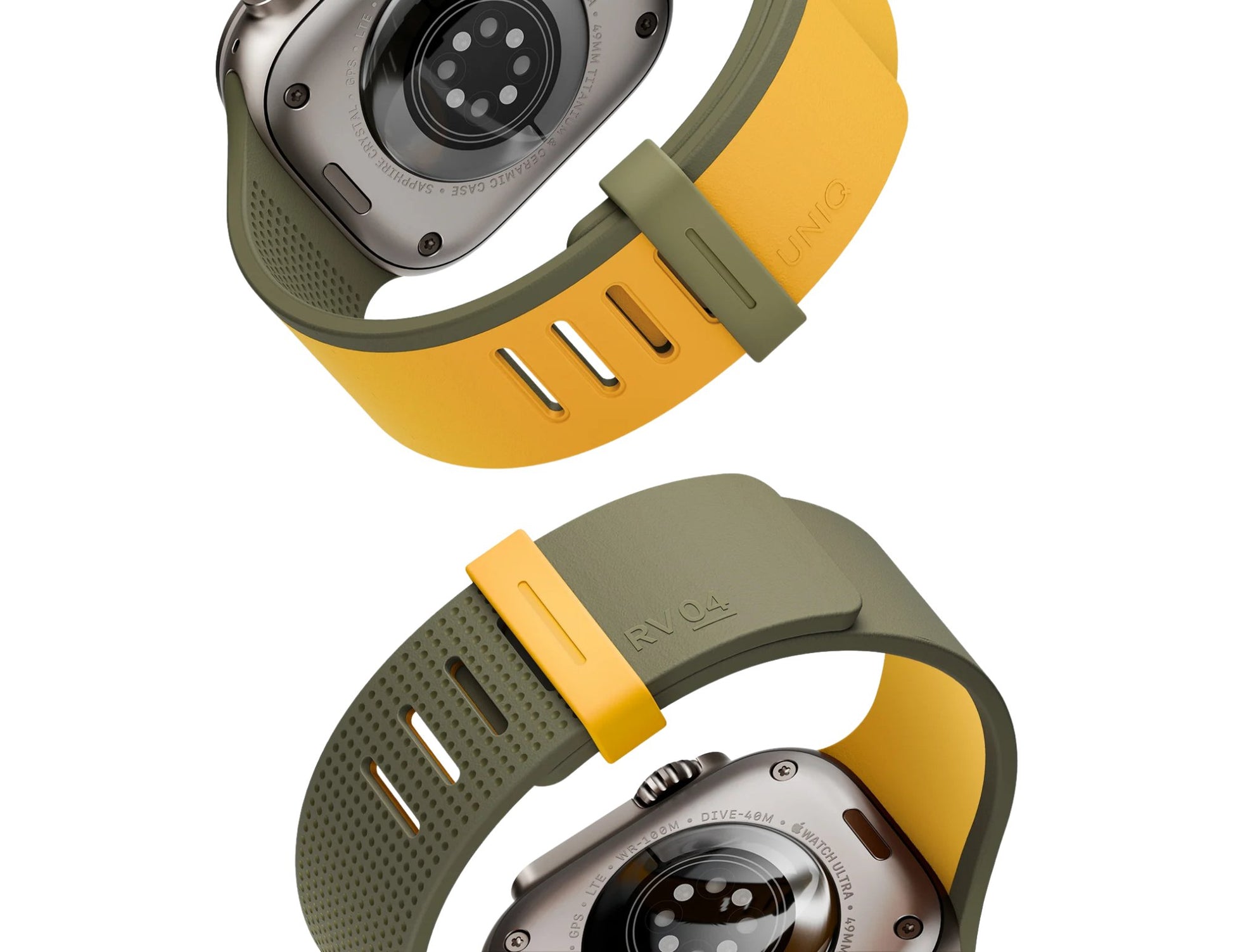 UNIQ Revix IV reversible magnetic Apple Watch band for 49 to 44mm with dual-color design.