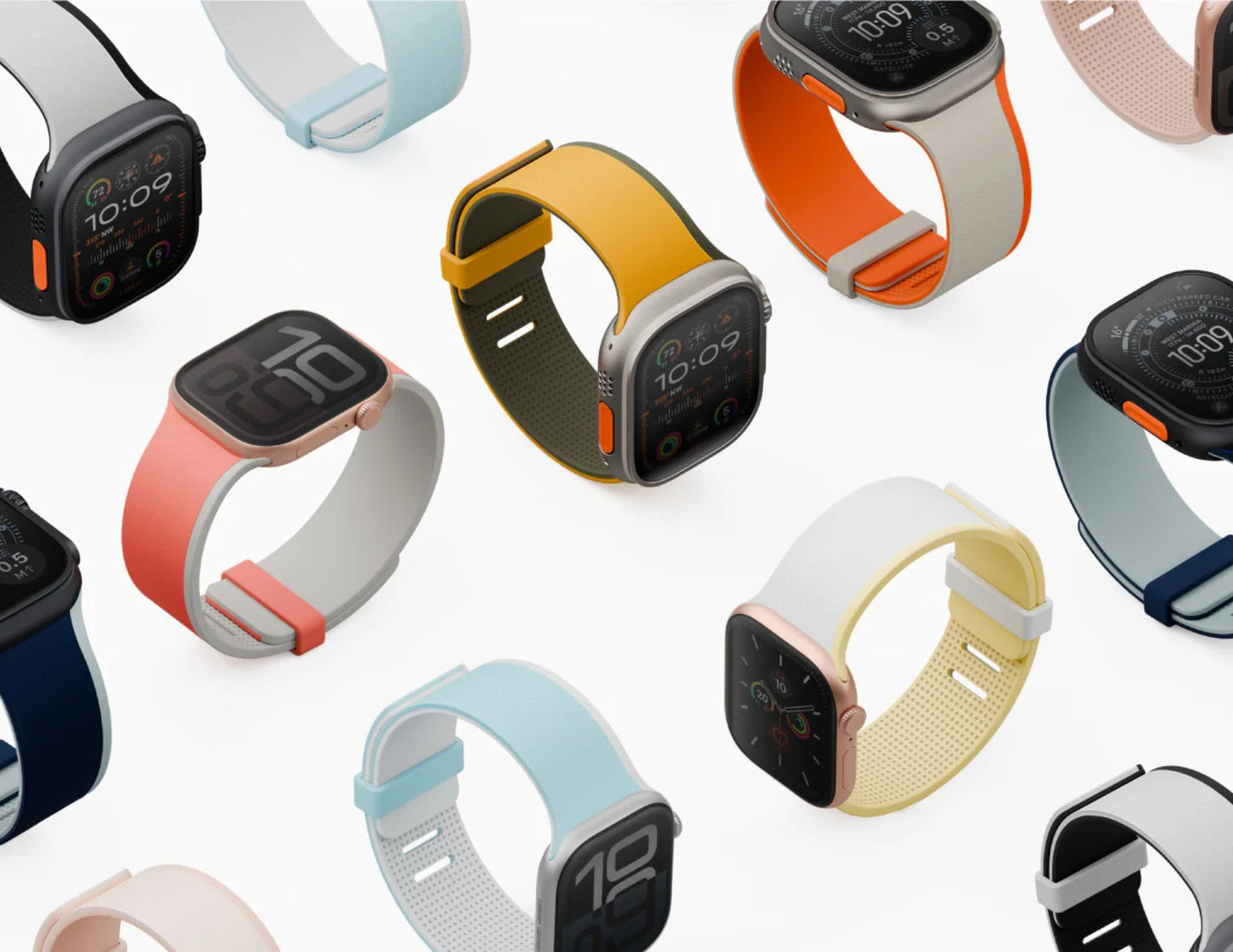 UNIQ Revix IV reversible magnetic Apple Watch band for 49 to 44mm with dual-color design.