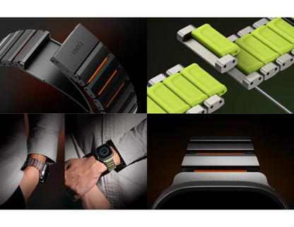 Uniq Strova Flex stainless steel Apple Watch strap Qatar