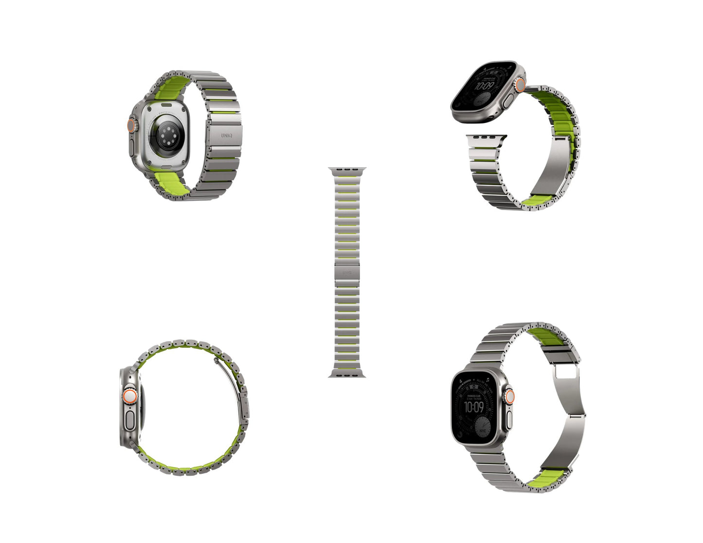 Uniq Strova Flex stainless steel Apple Watch strap Qatar