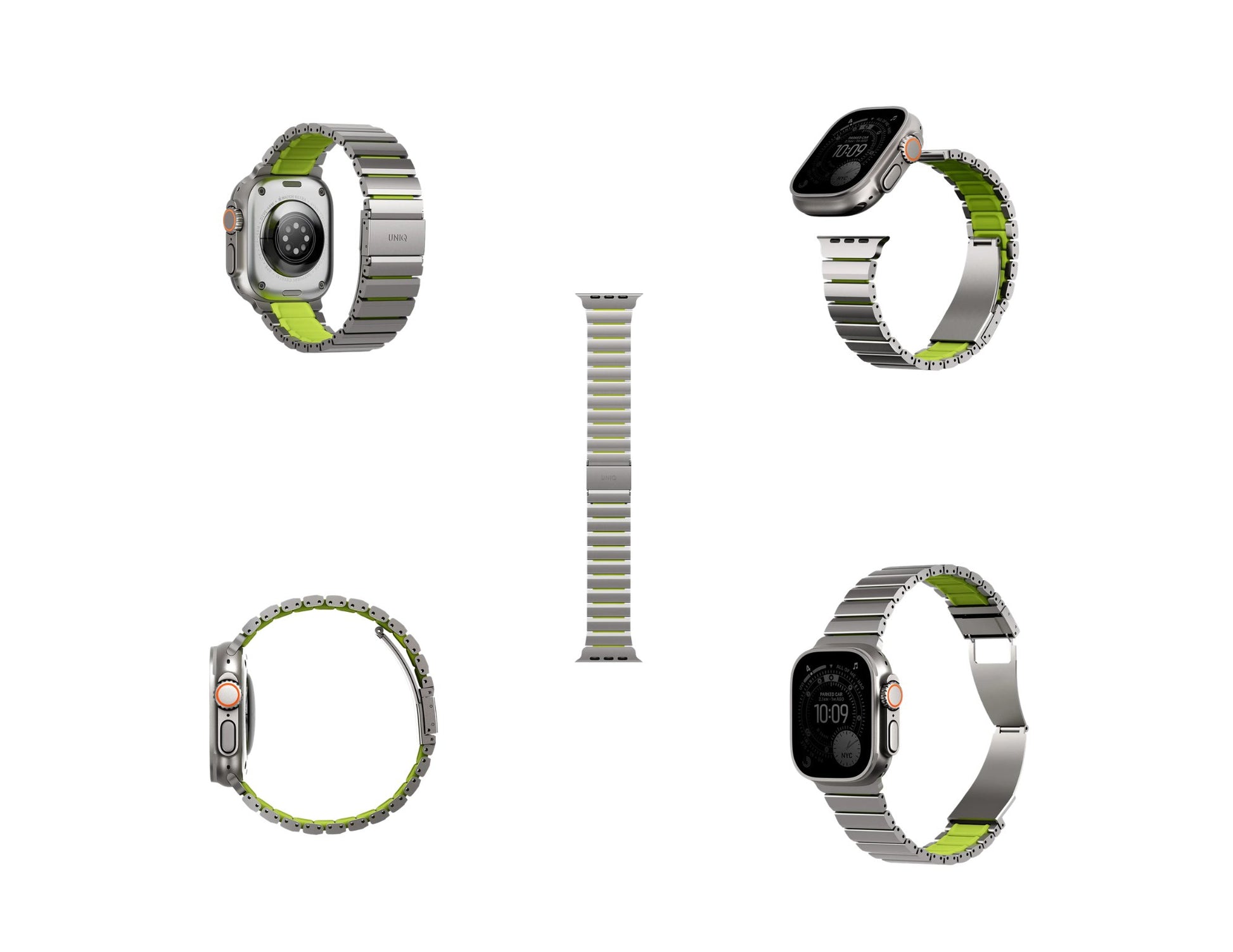 Uniq Strova Flex stainless steel Apple Watch strap Qatar