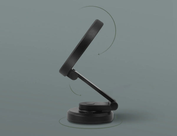 Uniq Velo universal magnetic phone mount with rotating base and folding arm Midnight Black Qatar