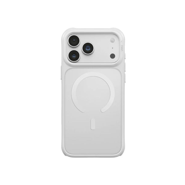 UNIQ Veren Chalk Frost frosted shield case for iPhone 18 Pro Max with hybrid TPU and polycarbonate protection in Qatar