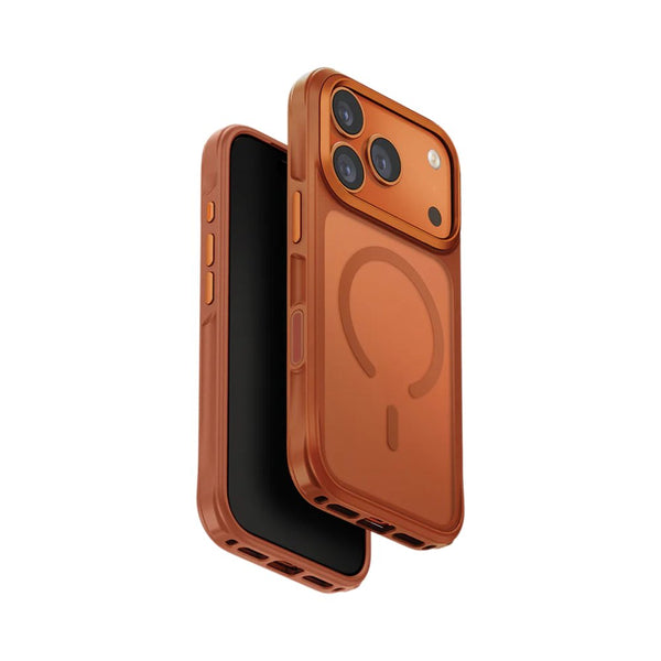 UNIQ Veren SmudgeGuard Frosted Shield Case for iPhone 17 Pro Sunset Amber Qatar