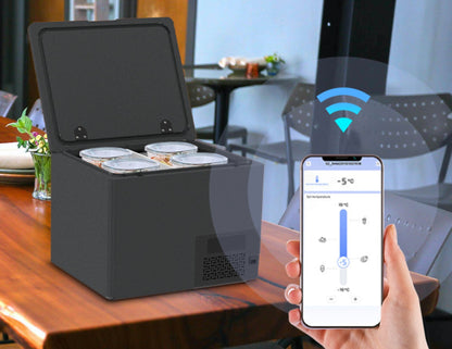 UOR FE40 40L portable fridge Qatar with dual zone LG compressor and app control