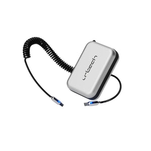 URTECH 100W spring USB-C to USB-C cable black silver fast charging 5A PD cable Qatar
