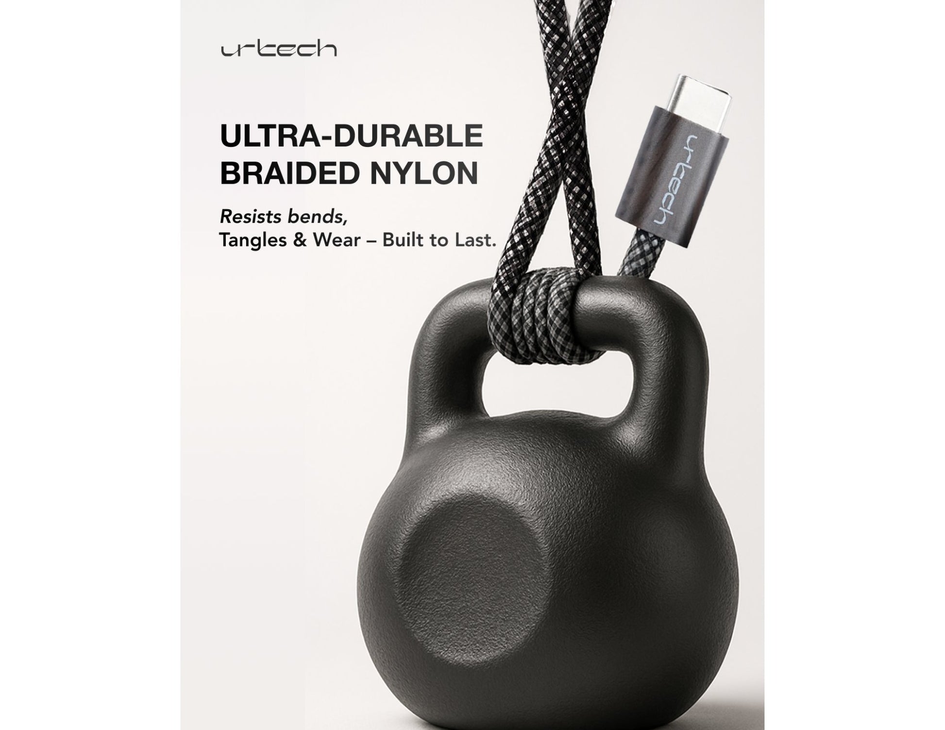 URTECH 100W USB-C to USB-C cable MW-NMBM01 natural wood grain braided 1m Qatar