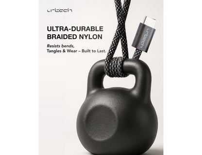 URTECH 100W USB-C to USB-C cable MW-NMBM01 natural wood grain braided 1m Qatar