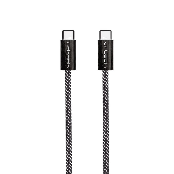 URTECH 100W USB-C to USB-C cable natural wood grain 1m PD fast charging braided cable Qatar