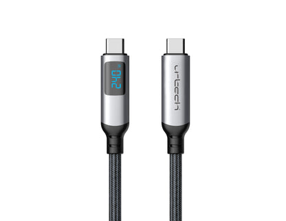UrTech 240W 40Gbps 8K USB-C USB4 cable with LED power display 1m PVC jacket Qatar