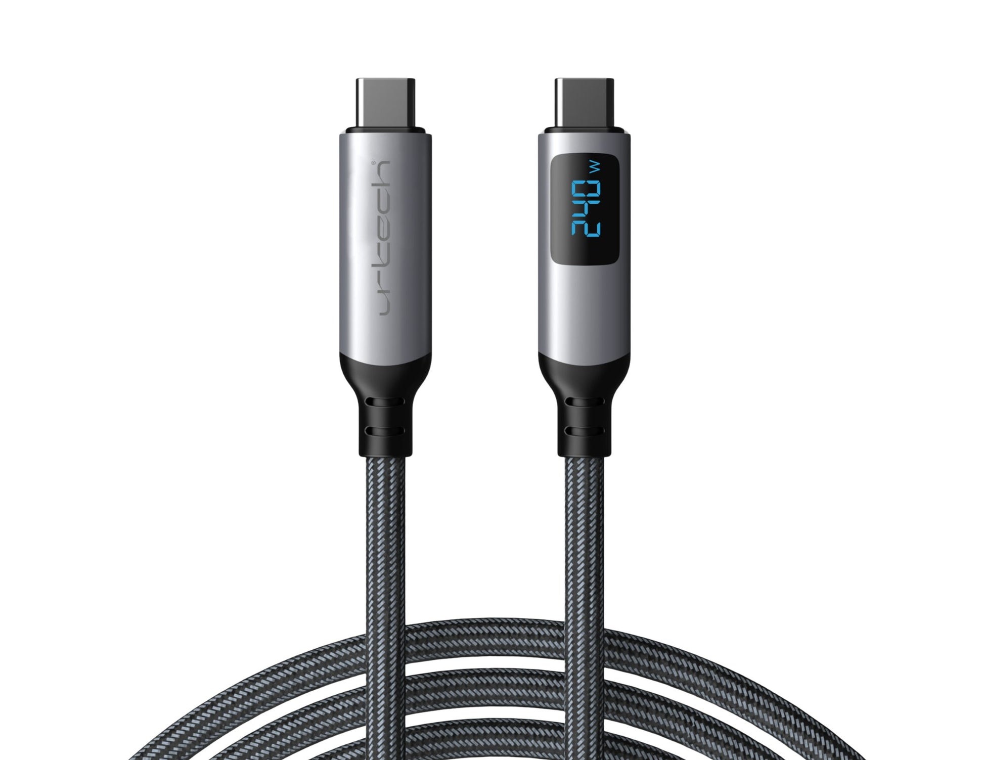 UrTech 240W 40Gbps 8K USB-C USB4 cable with LED power display 1m PVC jacket Qatar