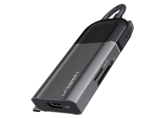 URTECH 6 in 1 USB-C hub 4K HDMI 100W PD 10Gbps aluminum Qatar
