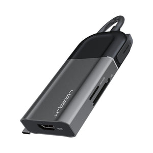 URTECH 6-in-1 USB-C hub with 4K HDMI 100W PD and 10Gbps data transfer Qatar