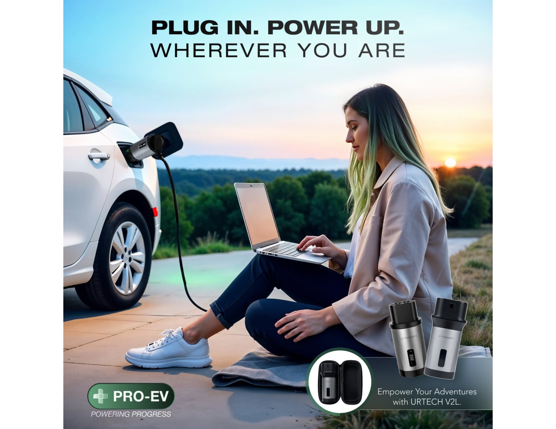 URTECH Type 2 V2L EV adapter 3.5kW universal socket with EVA case Qatar