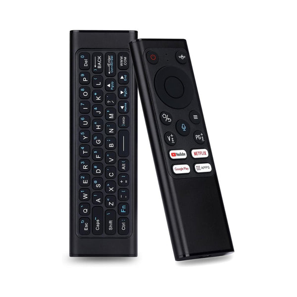 Voice remote with mini keyboard 2.4GHz air mouse and voice control Black for Android TV and Smart TV Qatar