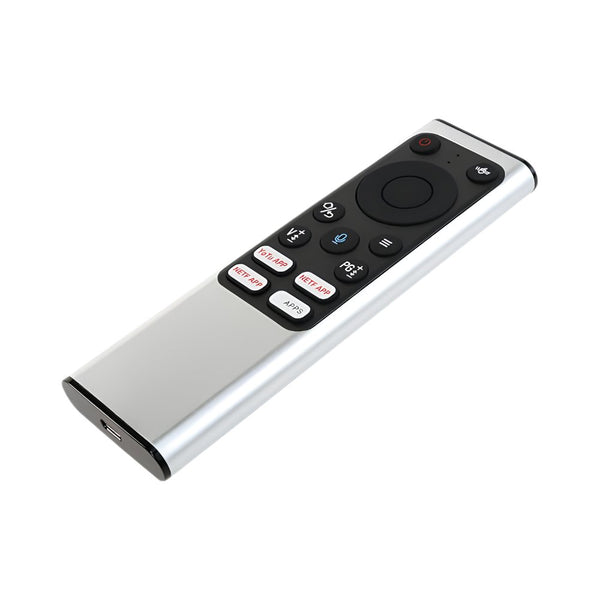 Voice remote with mini keyboard 2.4GHz air mouse and voice control Silver for Android TV and Smart TV Qatar