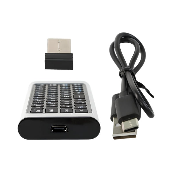 Voice remote with mini keyboard 2.4GHz air mouse and voice control Silver for Android TV and Smart TV Qatar
