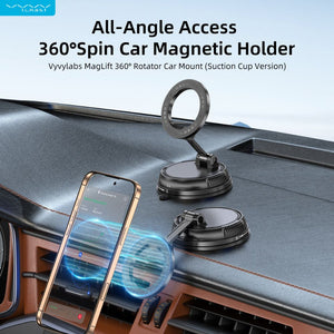 Vyvylabs MagLift 360° magnetic car mount with foldable design Black Qatar