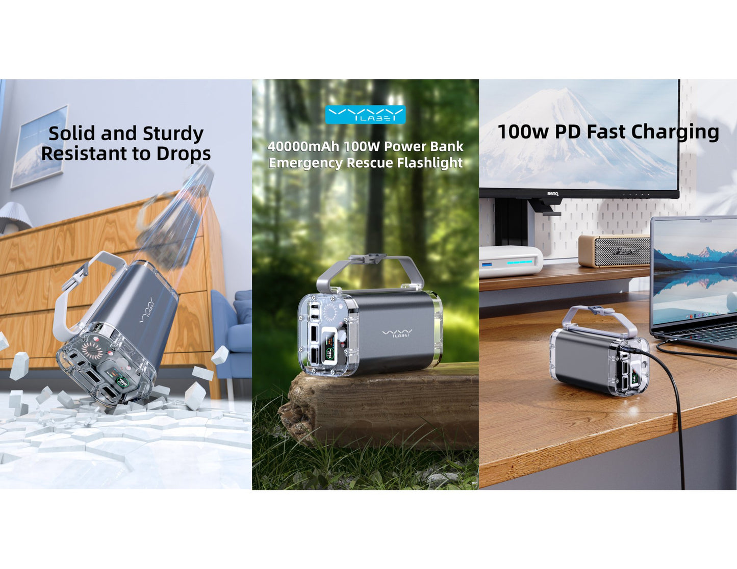 Vyvylabs P1 40000mAh 100W outdoor power bank IP67 Qatar