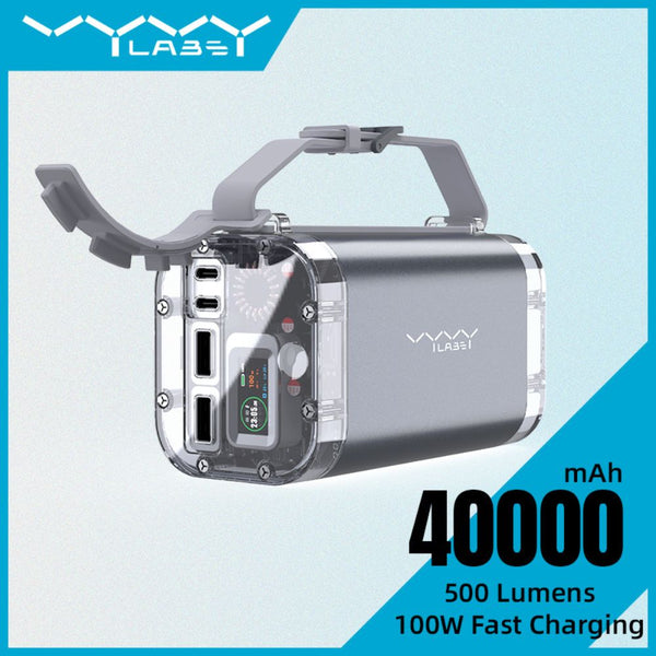 Vyvylabs P1 VP14100 40000mAh 100W outdoor power bank with IP67 protection and 500LM light Qatar