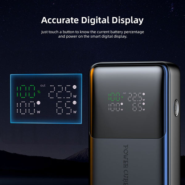 Vyvylabs Power Cube Pro 20000mAh 100W power bank with digital display and Type-C cable Qatar