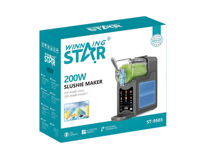 Winning Star ST-9503 200W 2.6L slushie maker with presets and temperature control at Thabthaba Store Qatar.