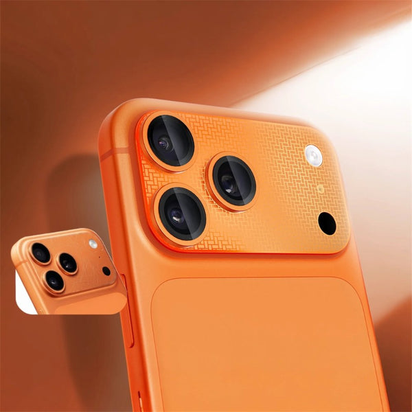 Wizard AR camera protector set with 9H AR glass for iPhone 17 Pro Max Orange Qatar
