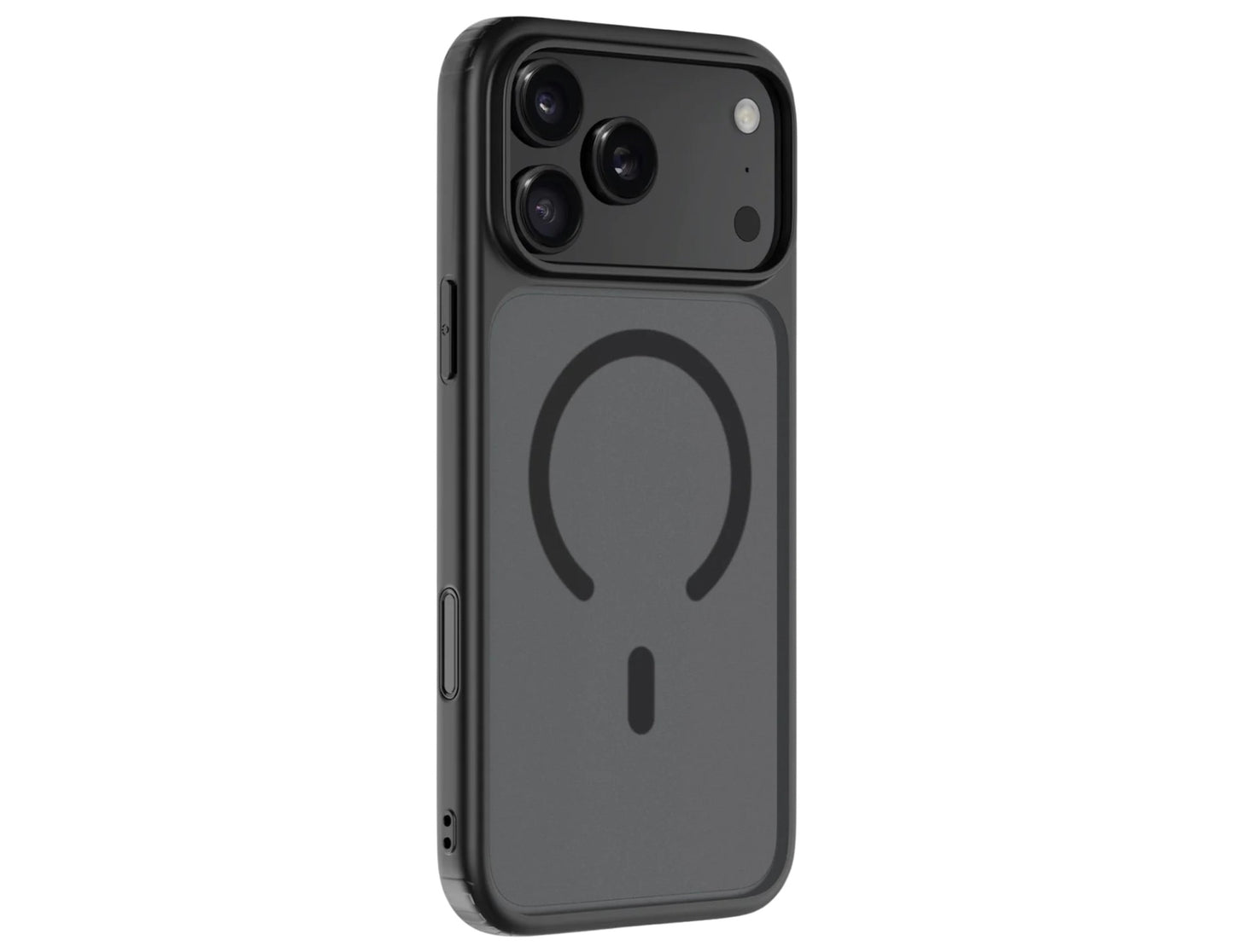 Wizard ARMOR CASE for iPhone 17 Pro / Pro Max / Air, frosted transparent MagSafe case with airbag shock protection, raised lens/screen bezels, Starlight and Black color options, at Thabthaba Store Qatar
