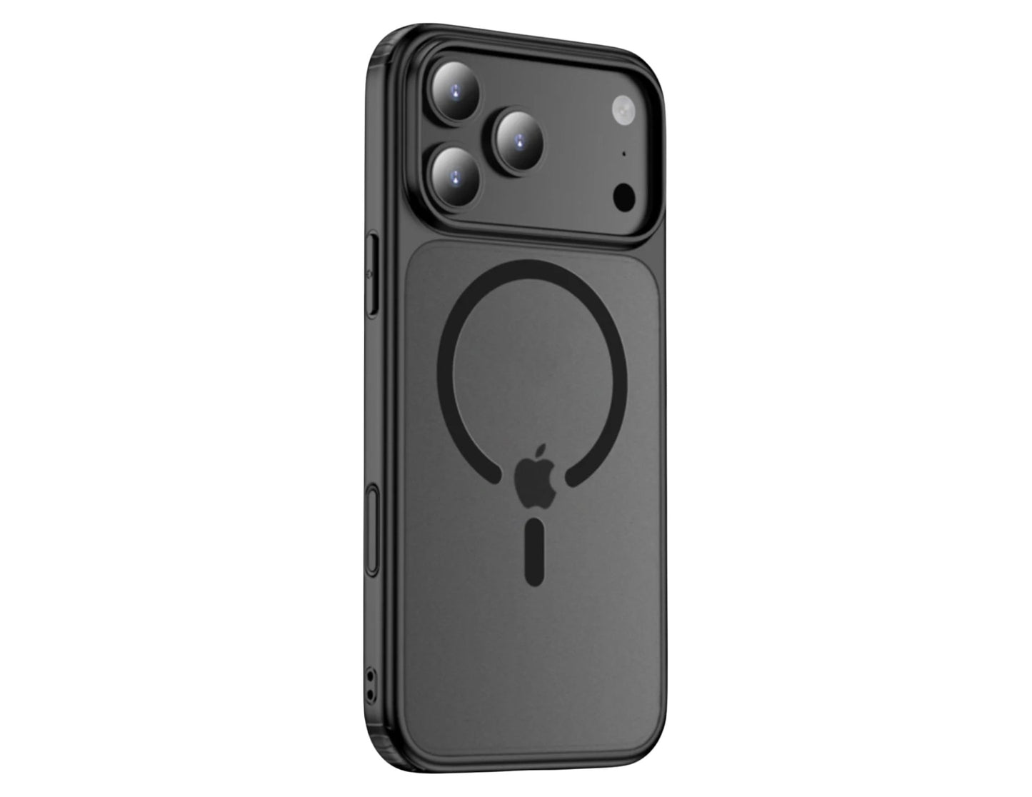 Wizard ARMOR CASE for iPhone 17 Pro / Pro Max / Air, frosted transparent MagSafe case with airbag shock protection, raised lens/screen bezels, Starlight and Black color options, at Thabthaba Store Qatar