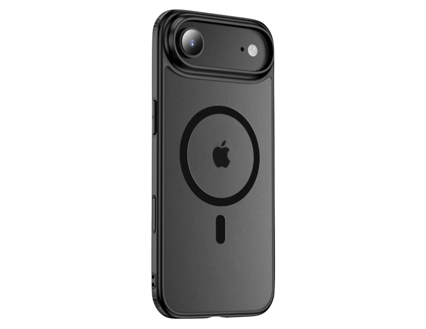 Wizard ARMOR CASE for iPhone 17 Pro / Pro Max / Air, frosted transparent MagSafe case with airbag shock protection, raised lens/screen bezels, Starlight and Black color options, at Thabthaba Store Qatar