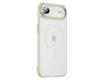 Wizard ARMOR CASE for iPhone 17 Pro / Pro Max / Air, frosted transparent MagSafe case with airbag shock protection, raised lens/screen bezels, Starlight and Black color options, at Thabthaba Store Qatar