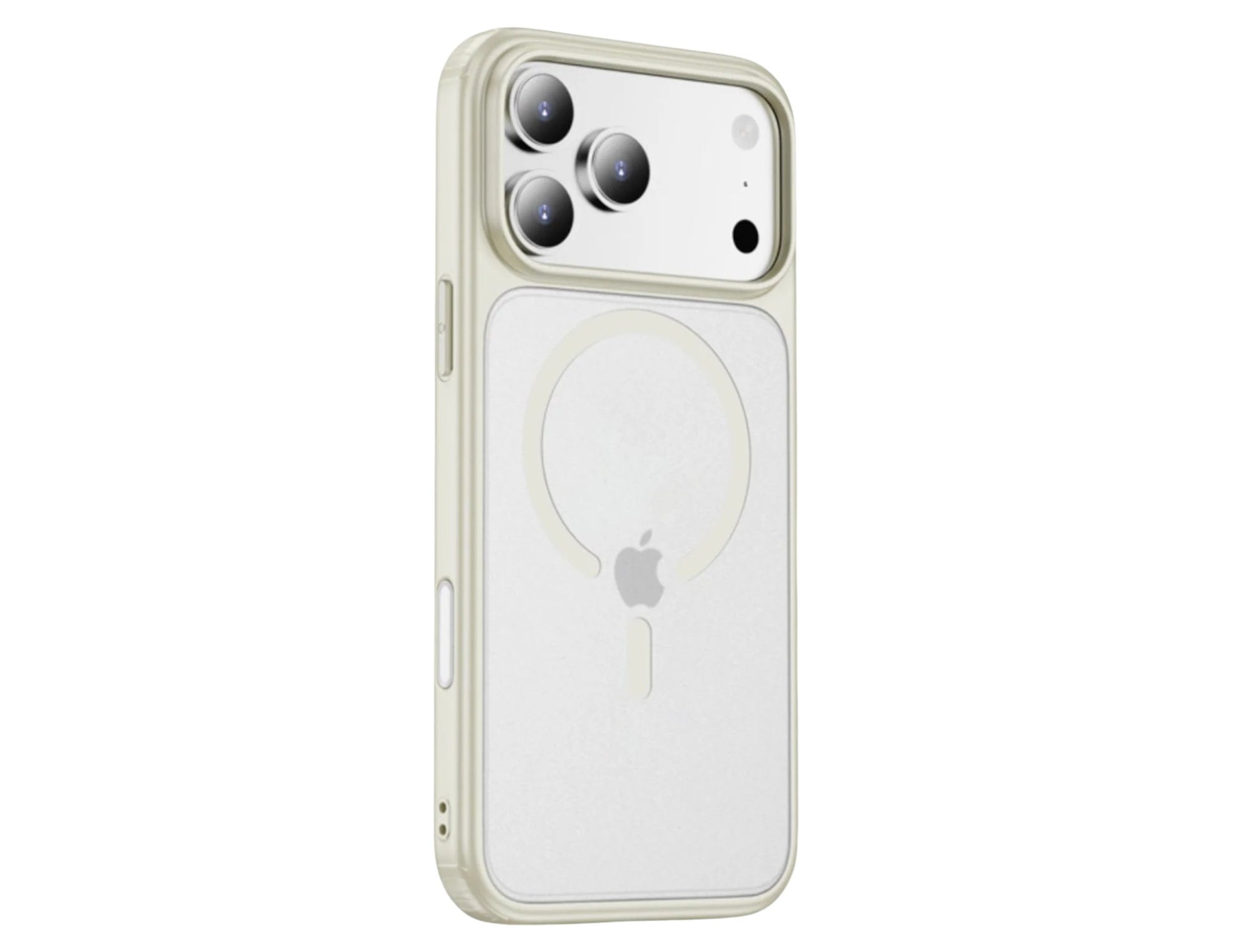 Wizard ARMOR CASE for iPhone 17 Pro / Pro Max / Air, frosted transparent MagSafe case with airbag shock protection, raised lens/screen bezels, Starlight and Black color options, at Thabthaba Store Qatar