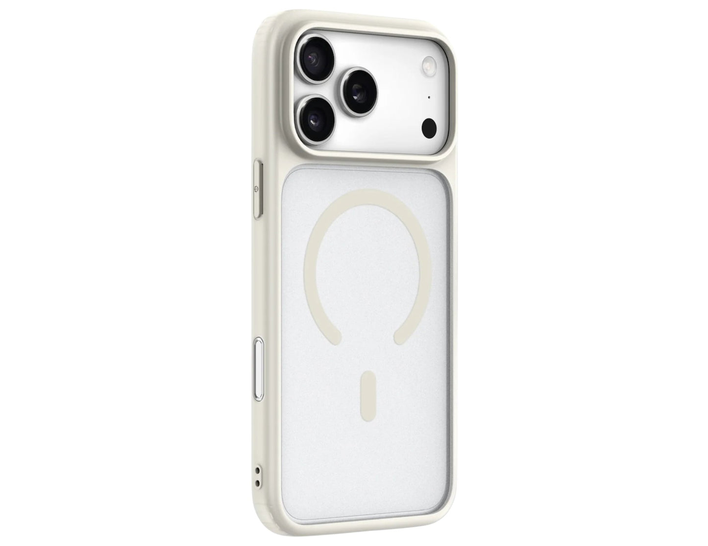 Wizard ARMOR CASE for iPhone 17 Pro / Pro Max / Air, frosted transparent MagSafe case with airbag shock protection, raised lens/screen bezels, Starlight and Black color options, at Thabthaba Store Qatar