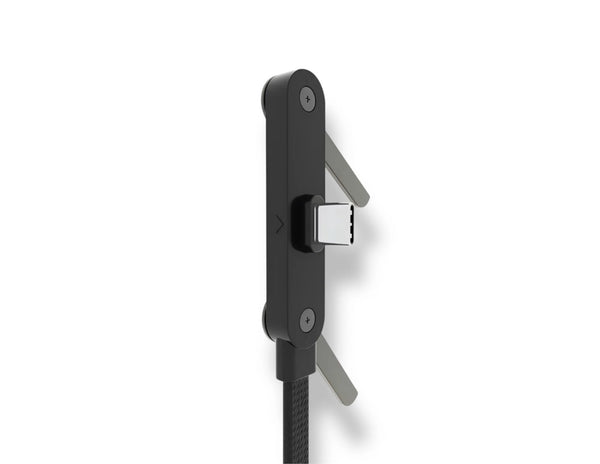 Wizard C240 Folding Stand Type-C 240W cable with phone stand at Thabthaba Store Qatar.