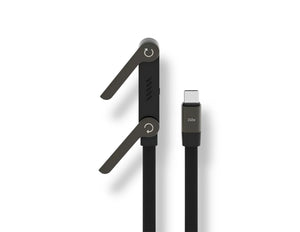 Wizard C240 Folding Stand Type-C 240W cable with phone stand at Thabthaba Store Qatar.