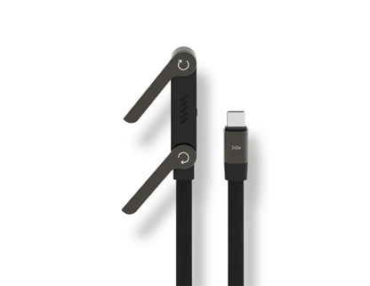 Wizard C240 Folding Stand Type-C 240W cable with phone stand at Thabthaba Store Qatar.