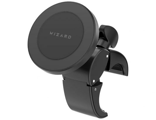 Front view of the Wizard Car Holder CH-35 showing its elegant design and 360° rotation feature.