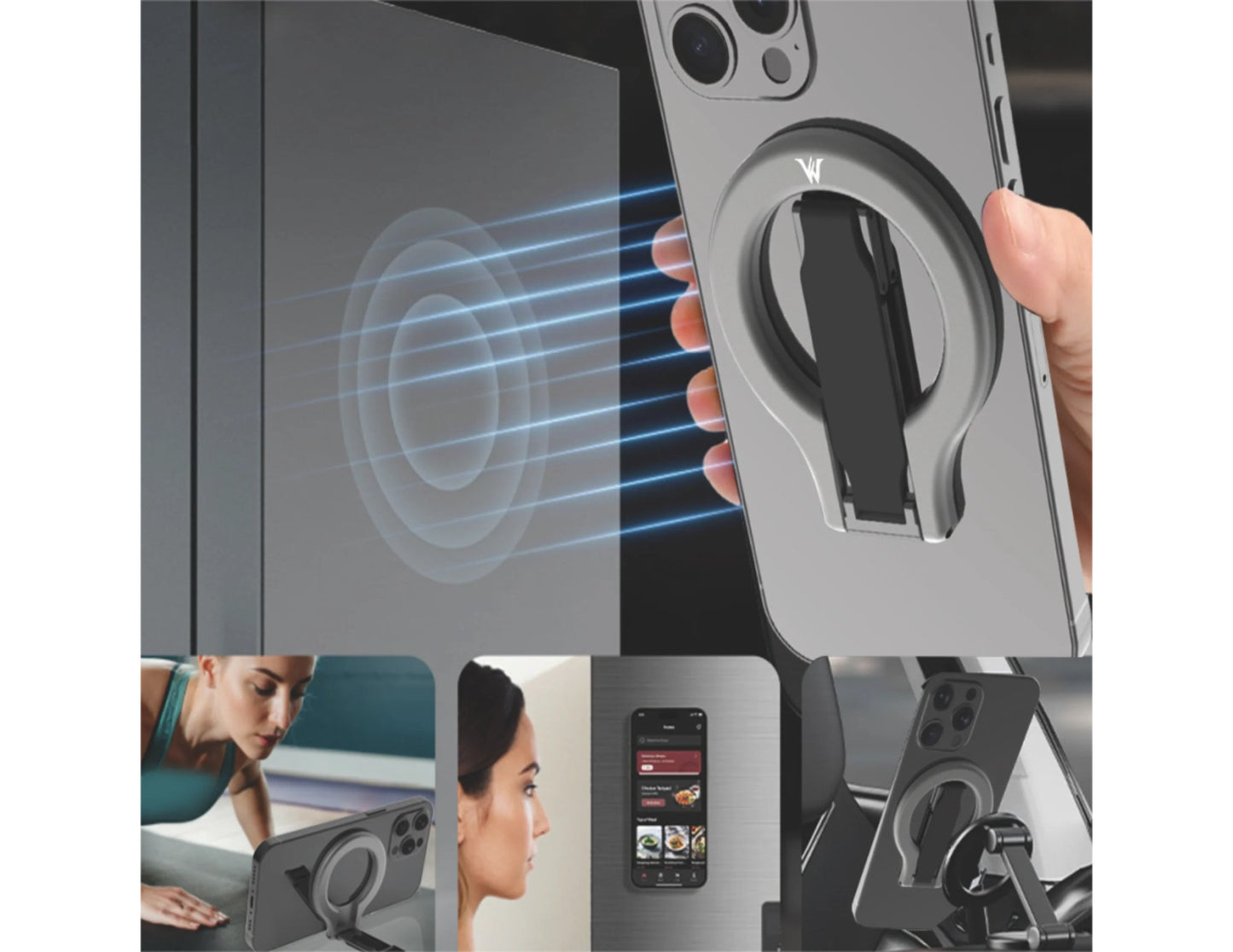 Wizard Gear Ring Stand phone holder with 360° rotation at Thabthaba Store Qatar.